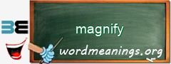 WordMeaning blackboard for magnify